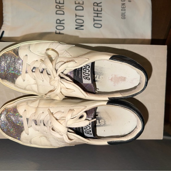Golden Goose White and Silver Athletic Shoes - Picture 6 of 8